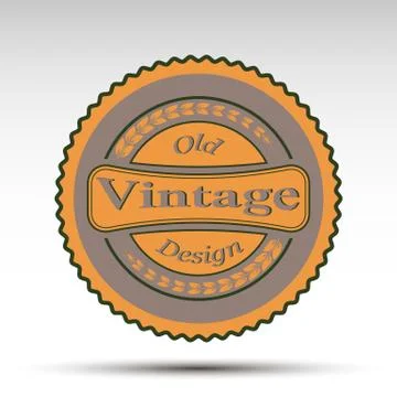 The vector emblem.Vintage design Stock Illustration
