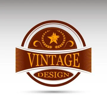 The vector emblem.Vintage design Stock Illustration
