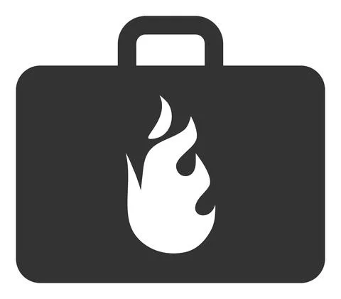 Vector Emergency Case Flat Icon Image Stock Illustration