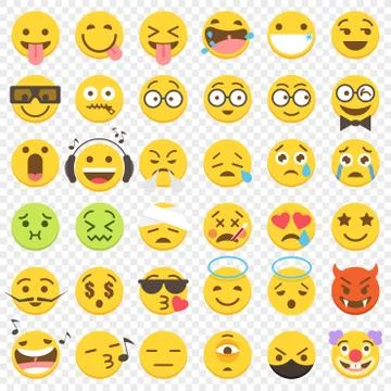 Vector Emoji big Flat Set 2 Stock Illustration