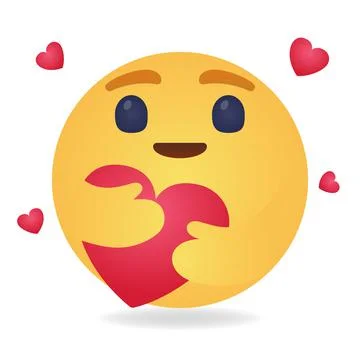 Vector emoticon with hearts. Design for use in chat, email, massage and comme Stock Illustration