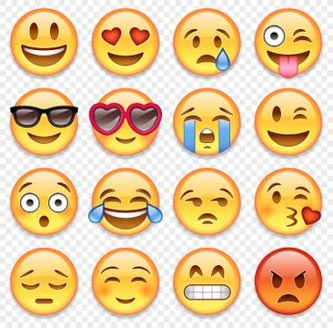 Vector emoticons collection Stock Illustration