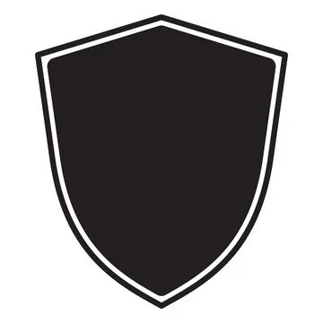 Vector empty black and white frame, shield, for mockup, quality mark, medal Stock Illustration