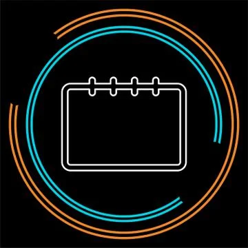 Vector empty calendar icon, calendar symbol Stock Illustration