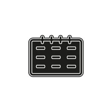 Vector empty calendar icon, calendar symbol, event icon Illustrazione stock