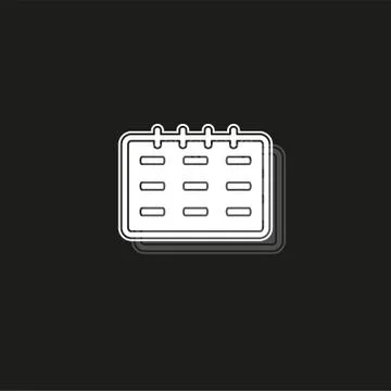 Vector empty calendar icon, calendar symbol, event icon Stock Illustration