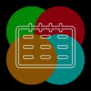 Vector empty calendar icon Stock Illustration