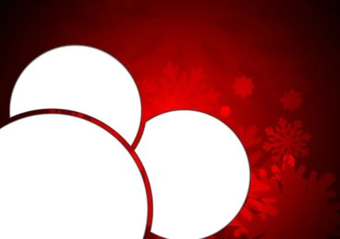 Vector : Empty circle for text on red christmas background Stock Illustration