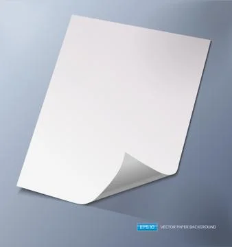 Vector empty curled paper sheet. - Illustration Stock Illustration