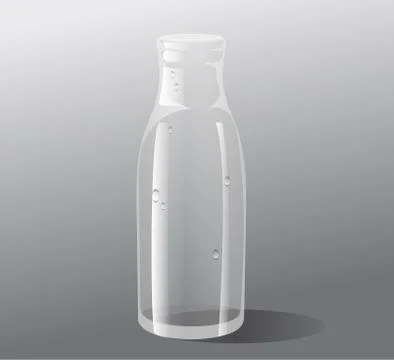 Vector empty glass bottle Stock Illustration