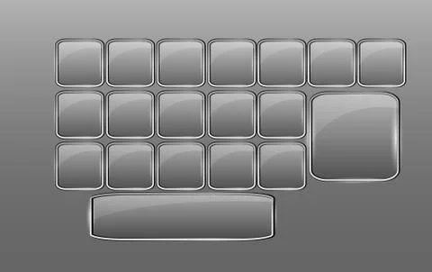 Vector empty glass keyboard Stock Illustration