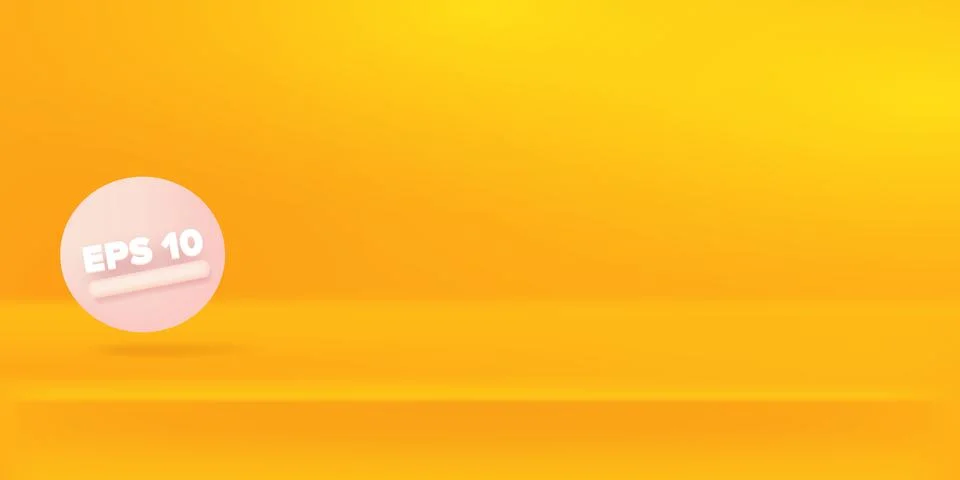 Vector Empty pastel orange color studio table room background, product display イラスト素材