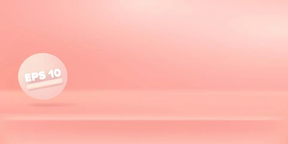 Vector Empty pastel pink color studio table room background, product display Illustrazione stock