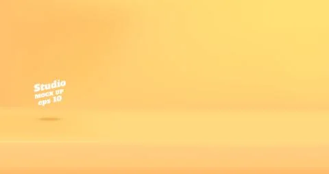 Vector Empty pastel yellow color studio table room background ,product displa Stock Illustration
