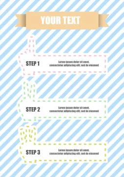 Vector : Empty space in sequence one to three hand Stock Illustration