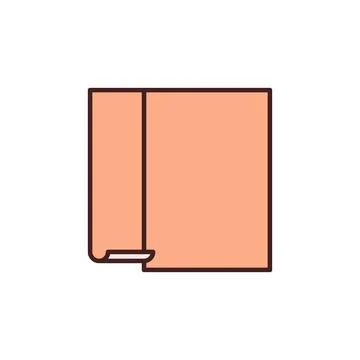 Vector Empty Wallpaper Hanging Process colored icon Stock Illustration