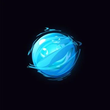 Vector of an enchanted blue sphere with a mystical glow. 库存插图