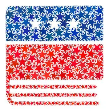 Vector Encyclopedia Book Mosaic of Stars in American Democratic Colors 스톡 일러스트