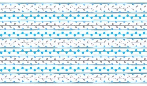Vector endless pattern. Blue and grey twig background Stock Illustration