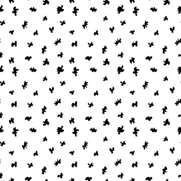 Vector endless seamless pattern with ink black spots Stockillustratie