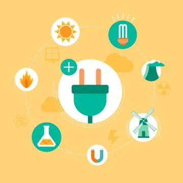 Vector energy concept illustration Stock Illustration