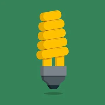 Vector energy saving light bulb Stock Illustration