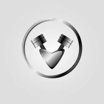 Vector engine piston icon イラスト素材