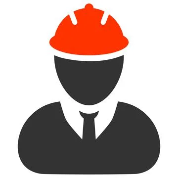 Vector Engineer Flat Icon Illustration Stock Illustration