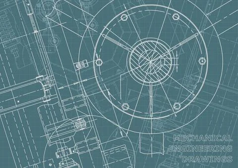 Vector engineering illustration. Computer aided design systems. Instrument-ma Stock Illustration
