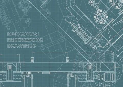 Vector engineering illustration. Computer aided design systems. Instrument-ma Stock-Illustration
