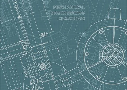 Vector engineering illustration. Computer aided design systems. Instrument-ma Stock-Illustration