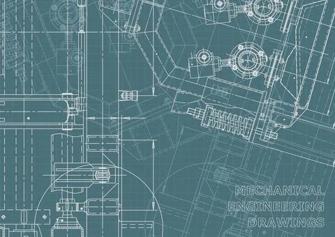 Vector engineering illustration. Computer aided design systems. Instrument-ma Stock-Illustration