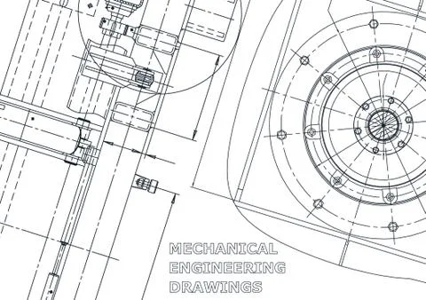 Vector engineering illustration. Cover, flyer, banner, background Illustrazione stock