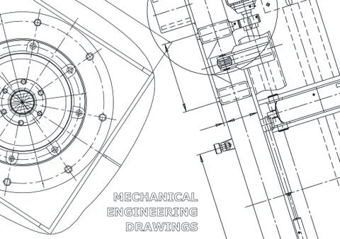 Vector engineering illustration. Cover, flyer, banner, background Stock Illustration