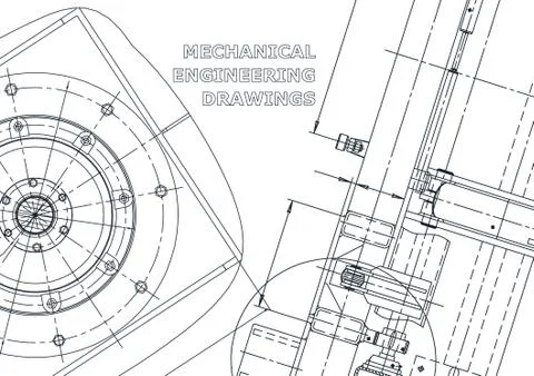 Vector engineering illustration. Cover, flyer, banner, background Stock Illustration