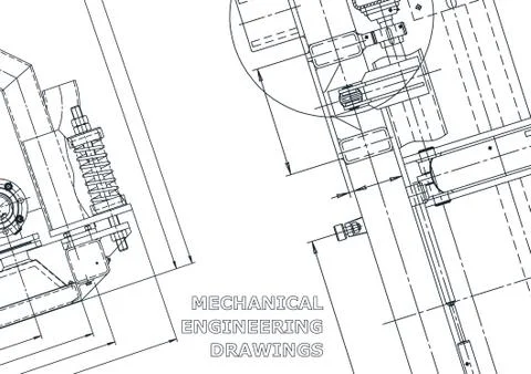 Vector engineering illustration. Cover, flyer, banner, background Illustrazione stock