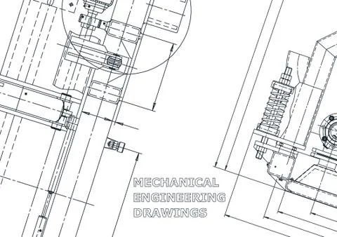 Vector engineering illustration. Cover, flyer, banner, background Stock Illustration