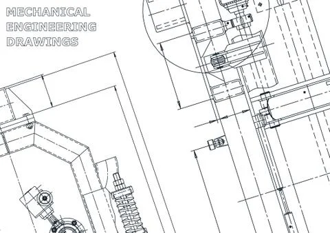 Vector engineering illustration. Cover, flyer, banner, background Stock Illustration