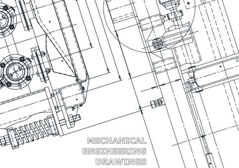 Vector engineering illustration. Cover, flyer, banner, background Stockillustratie