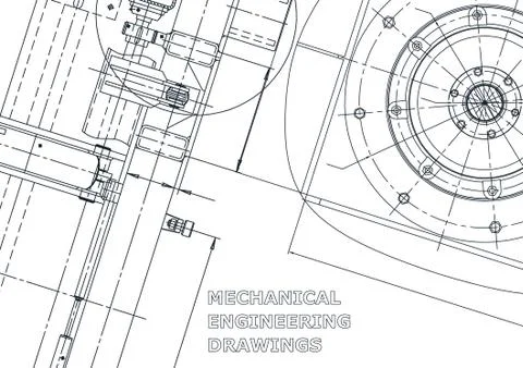 Vector engineering illustration. Cover, flyer, banner, background Illustrazione stock