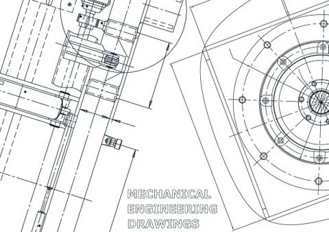 Vector engineering illustration. Cover, flyer, banner, background Stockillustratie