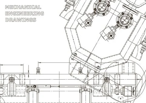 Vector engineering illustration. Cover, flyer, banner, background Stockillustratie