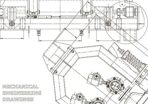 Vector engineering illustration. Cover, flyer, banner, background Illustrazione stock
