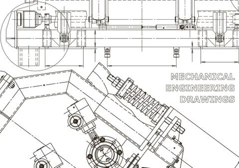 Vector engineering illustration. Cover, flyer, banner, background Illustrazione stock