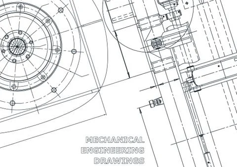Vector engineering illustration. Cover, flyer, banner, background Stockillustratie