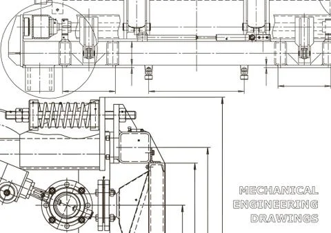 Vector engineering illustration. Cover, flyer, banner, background Stock Illustration