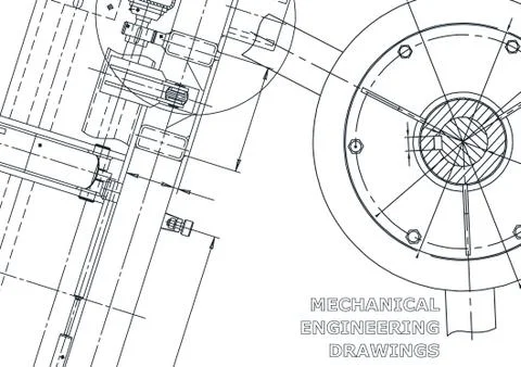 Vector engineering illustration. Cover, flyer, banner, background Stock Illustration
