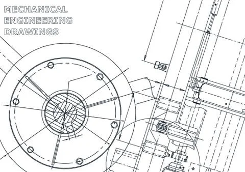 Vector engineering illustration. Cover, flyer, banner, background 스톡 일러스트