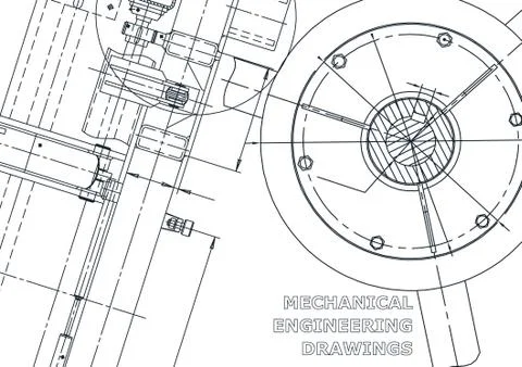 Vector engineering illustration. Cover, flyer, banner, background Stock Illustration