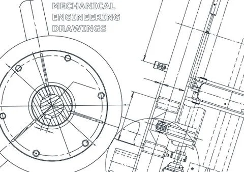 Vector engineering illustration. Cover, flyer, banner, background Stock Illustration